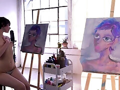 Quiet Creative ASMR - Painting A Woman In the Nude