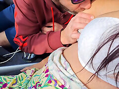 Amateur wife car dogging. Picks up strange guy in public.