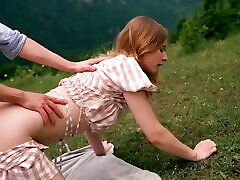 Forest Temptation: Stepsister Pays Debt with Wild Outdoor Fuck
