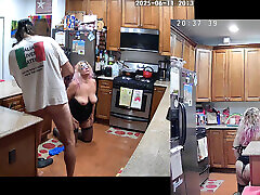Sexy Single Mom used hard in the kitchen