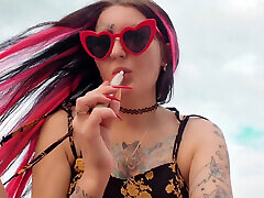 Smoking fetish. Which smoke excites you more: cigarette smoke or stick smoke?
