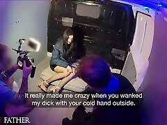 Masked Czech Milf fucked in the van for cash - Deviante