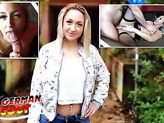 scout allemand-la blonde gina parle pour la première fois au casting porno baise dans la rue