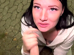 Caught! Spontaneous Outdoor Quickie on the Side of the Road & Pissed Out Creampie