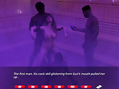 Naughty Neighbours - V0.60 - Three Black Strangers Fucked Susan in the Sauna with Their BBC