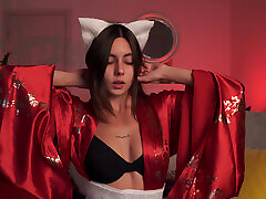 Filming a SOLO PORN SET of a Japanese KITSUNE FOX. Full BTS Video