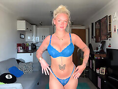 HUGE TITS - Bikini Try-on girlfrend yoga teen with 18 year old British Teen