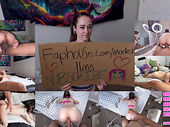 Tiny Teen Stuffed with Huge Dick Before Bed!