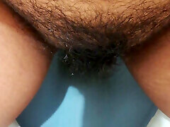 Hot indian aunty pissing in bathroom suddenly video take