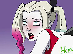 DC cross eyed Quinn and Poison Ivy Rimjob