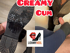 Creamy cum on the sole of my shoe