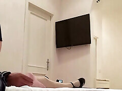 MILF in Stockings and Heels, Tied up and Fucked