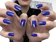 meine langen blauen fingernägel machen dich schwach, joi, lady victoria valente