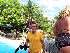 Casting in the Pool ebony toes french Big Tits, Ass but Fucking