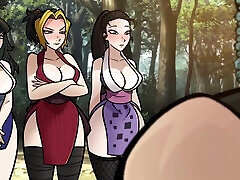 Lord TENGEN Tries out Some SEX Positions on His Wives - Cartoon Sex ParodyEng SUB