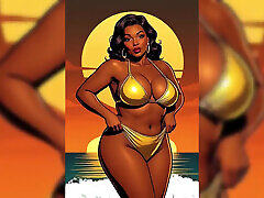 Bold Black Woman Animated to Tease