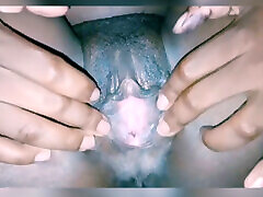 SOLO FEMALE MASTURBATION - Black pussy rubbing