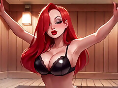 Big Boobs Jessica from Who Framed Roger Rabbit MILF Bouncing Tits and Ass In The Sauna! Free Ai