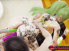 3D Hentai Animation with Sexy Elf Diana - Fingering Wet Pussy, Double Vibrator Hard Fuck in Ass and Pussy, and G-Spot Squirt!