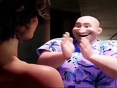 Ebony hot nensi Girl with a Perfect Ass Massage a Fat Old Bald Man