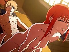 Makima Hardcore Sex On The Table At Office - Anime