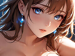 Ember Kiss: a Beautiful Young Woman Lit by a Tiny Flame