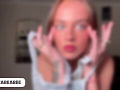 Petite milf big squirt Trys on See Through Lingerie and Bikini NUDE