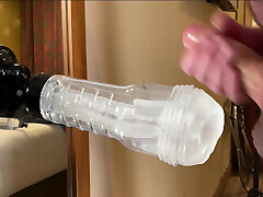 Hairy Bear Pumps the Fuck Out of His Fleshlight