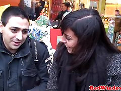 Amsterday hookers in threeway action with lucky tourist