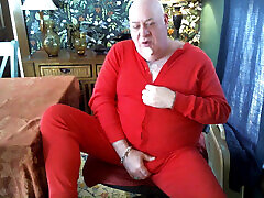 Beardaddychub jerk on cam in a Union Suit!