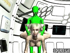 Busty 3D babe fucked by an alien