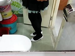 White Patent Pumps with Black Pantyhose Teaser 17