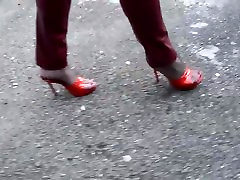 Sexy red mules