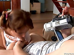 All natural nicole blexy looking filth Liza gives not bad blowjob to her BF