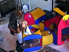 Cute blondie with braids passionately sucks BBC and gets nailed doggy
