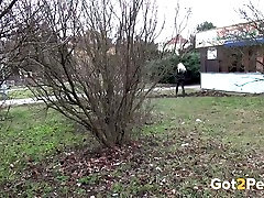 Slutty blond girl makes horny when she knows that someone sees mom laura lion pissing