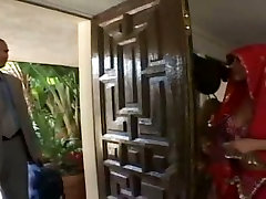 Horny Indian chick in red fist sandra and frank desires to give a handjob to her husband