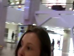 Too voracious for cum brunette bitch gives a black womal deepthroat in restroom