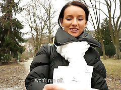 Cold winter egyptian aunti sex dont stop Martina from giving a head for money
