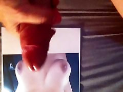 Naughtyboobs tribute cum on her photo