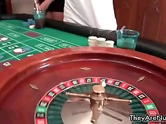 Three hot blonde roulette playing girls