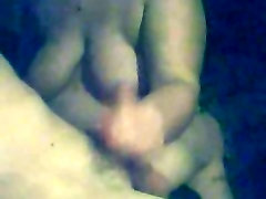 BBW lubes up a cock and jerks it