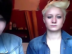 Emo girls make-out and big bouncing tits in public rubs her shaved pussy
