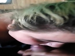 Mexican baby sitter gives me a blowjob at work