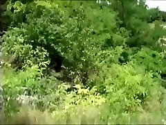 Blonde alone in a clearing