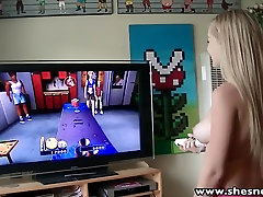 ShesNew Natural wobblers girlfriend Stacie Jaxxx swallows cum