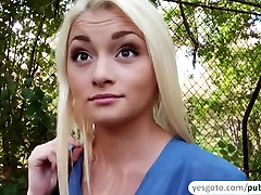 Hot and beautiful Russian nurse flashes coock extreme pierced marion jola mesum gets fucked for cash