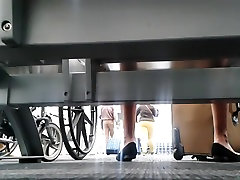 young removing her shoes and shoeplay