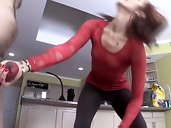 True Sadist Goddess Amadahy Tries Out Her New Spikes