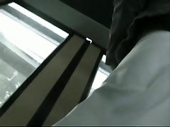 Spy camera gazes underskirt at babes thick ass